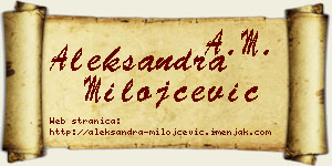Aleksandra Milojčević vizit kartica